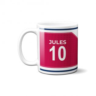 Mug club de football personnalisable avec prénom et numéro · Cadeau fan de foot · Clermont