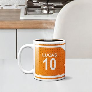 Mug club de football personnalisable avec prénom et numéro · Cadeau fan de foot · Lorient