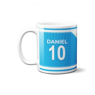 Mug club de football personnalisable avec prénom et numéro · Cadeau fan de foot · Marseille