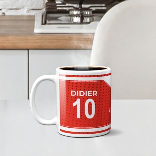 Mug club de football personnalisable avec prénom et numéro · Cadeau fan de foot · Rennes