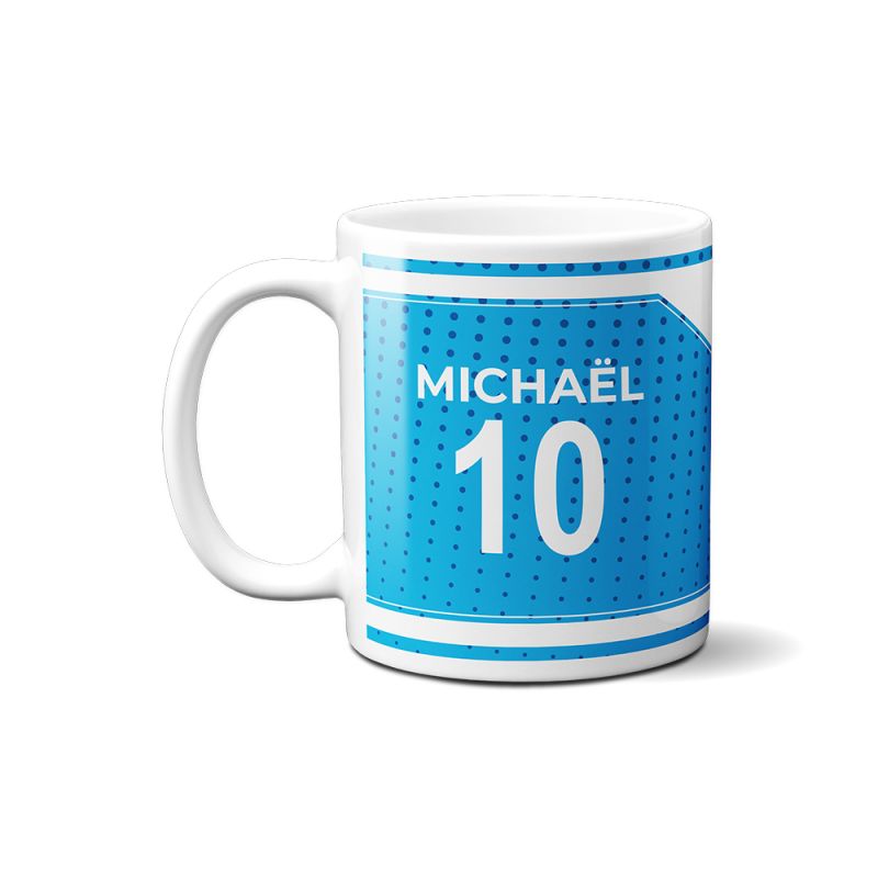 Mug club de football personnalisable avec prénom et numéro · Cadeau fan de foot · Strasbourg