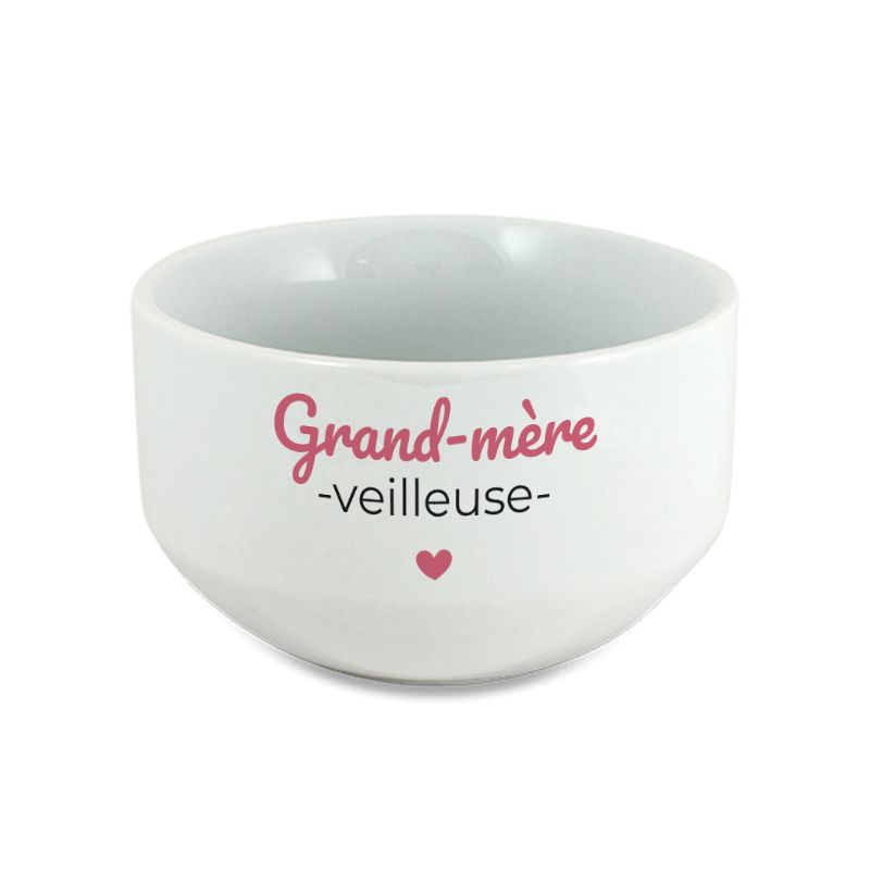 Bol petit déjeuner personnalisable Grand-mère-veilleuse · Idée cadeau personnalisé pour mamie Bol petit déjeuner personnalisable Grand-mère-veilleuse · Idée cadeau personnalisé pour mamie