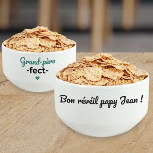 Bol petit déjeuner personnalisable Grand-père-fect · Idée cadeau personnalisé pour papy