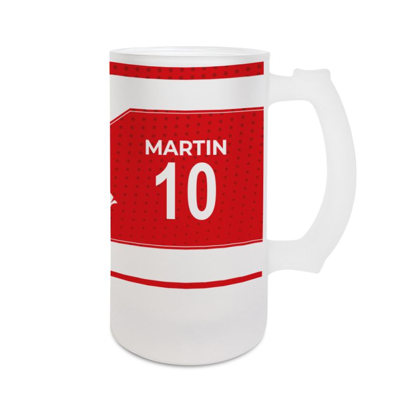 Chope de bière 50 cL club de football personnalisable avec prénom et numéro · Cadeau fan de foot · Lille Chope de bière 50 cL club de football personnalisable avec prénom et numéro · Cadeau fan de foot · Lille