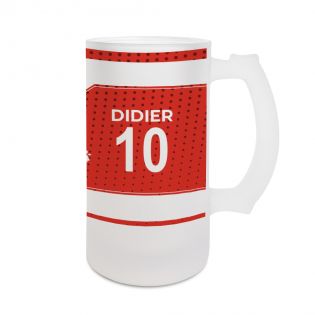Chope de bière 50 cL club de football personnalisable avec prénom et numéro · Cadeau fan de foot · Rennes