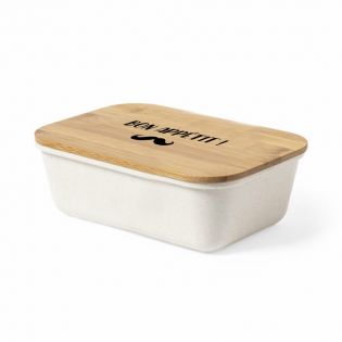 Lunch box bambou personnalisable avec couverts | Bon appétit