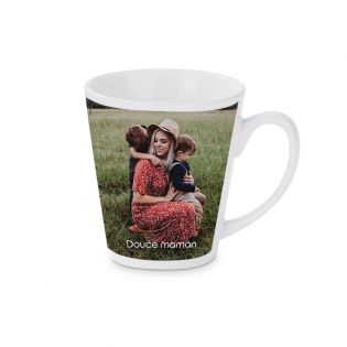 Petite tasse Conique personnalisée avec texte et photo