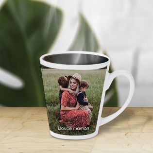 Petite tasse Conique personnalisée avec texte et photo