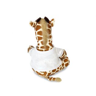 Peluche animal Girafe personnalisée avec Prénom et Photo pour chambre de bébé · Cadeau naissance