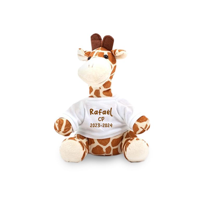 Peluche animal Girafe personnalisée avec Prénom et Photo pour chambre de  bébé · Cadeau naissance