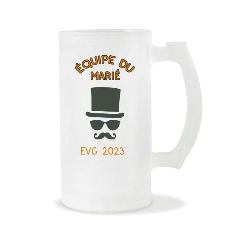 Chope - Verre à bière givré · 500 mL · Pinte personnalisable avec texte, photo ou logo Chope - Verre à bière givré · 500 mL · Pinte personnalisable avec texte, photo ou logo