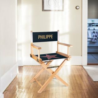 Fauteuil cinéma en bois de bouleau décoratif pour la maison personnalisable avec texte ou prénom | Hollywood