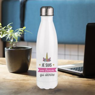 Gourde Isotherme Personnalisable avec Prenom Gravée Thermos