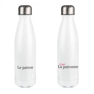 Pack de 2 Gourdes modèle Perfection personnalisables avec Prénom - Cadeau personnalisé couple - Pour son/sa chéri(e)