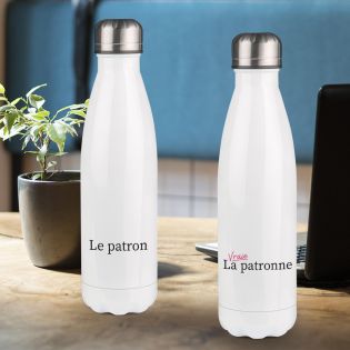 Pack de 2 Gourdes modèle Perfection personnalisables avec Prénom - Cadeau personnalisé couple - Pour son/sa chéri(e)