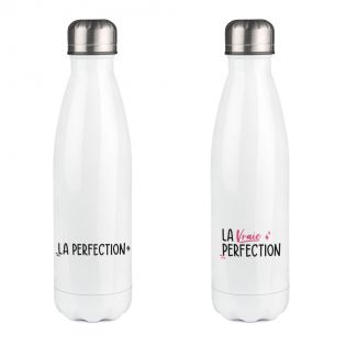 Pack de 2 Gourdes modèle Perfection personnalisables avec Prénom - Cadeau personnalisé couple - Pour son/sa chéri(e)