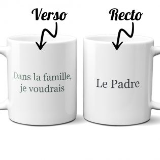Pack mugs pour toute la famille - Lot de 2 à 5 tasses personnalisables famille - Céramique, 33 cL - Personnalisé en France