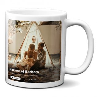 Pack cadeau pour passionné de Séries et Film - Mug modèle Affiche de film personnalisable + Plaid rouge à broder cocooning