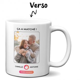 Design "it's a match" imprimé sur les 2 faces du mug