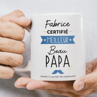 Mug Certifié Meilleur Beau Papa Personnalisable 
