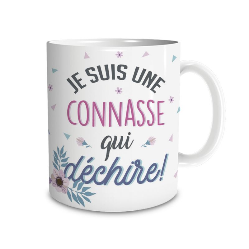 Mug humour "Je suis une conasse qui déchire" - 33 cl, céramique - Imprimé en France Mug humour "Je suis une conasse qui déchire" - 33 cl, céramique - Imprimé en France