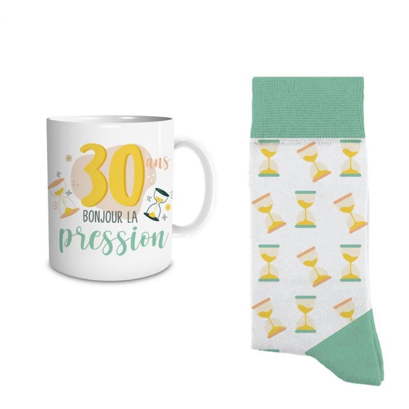 Coffret Mug Chaussettes Anniversaire 30 ans Femme Coffret Mug Chaussettes Anniversaire 30 ans Femme