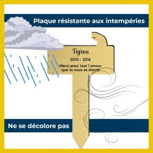 Plaque funéraire Silhouette personnalisée pour chat assis