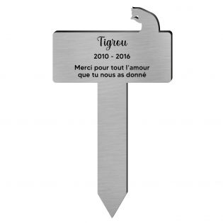 Plaque funéraire Silhouette personnalisée pour chat assis