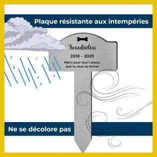 Plaque funéraire personnalisée pour chien