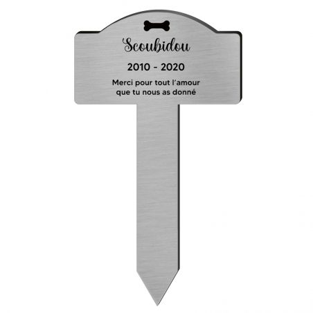 Plaque funéraire personnalisée pour chien
