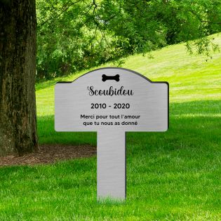 Plaque funéraire personnalisée pour chien