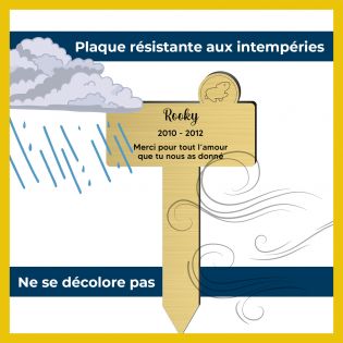 Plaque funéraire Silhouette personnalisée pour hamster