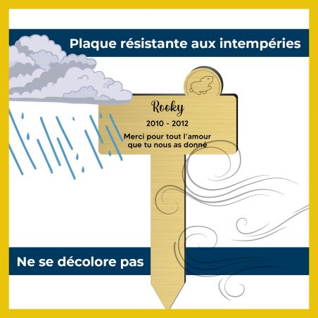 Plaque funéraire Silhouette personnalisée pour hamster