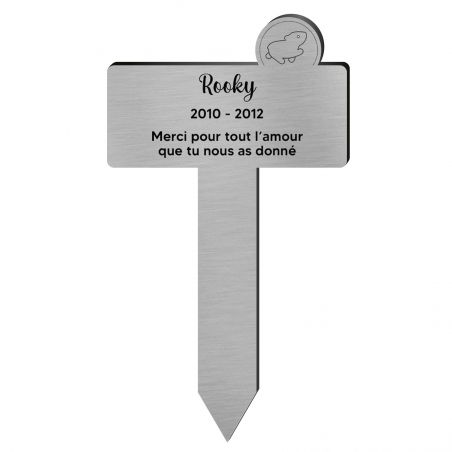 Plaque funéraire Silhouette personnalisée pour hamster