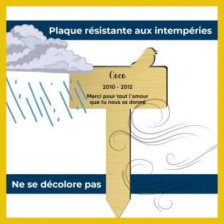 Plaque funéraire Silhouette personnalisée pour oiseau