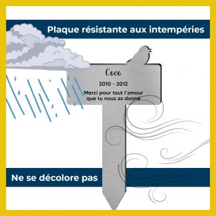 Plaque funéraire Silhouette personnalisée pour oiseau