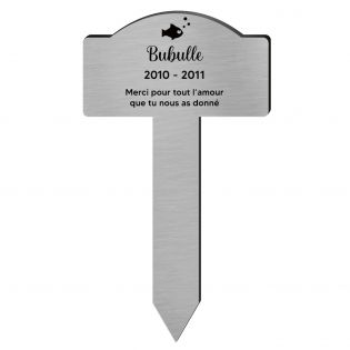 Plaque funéraire personnalisée pour poisson