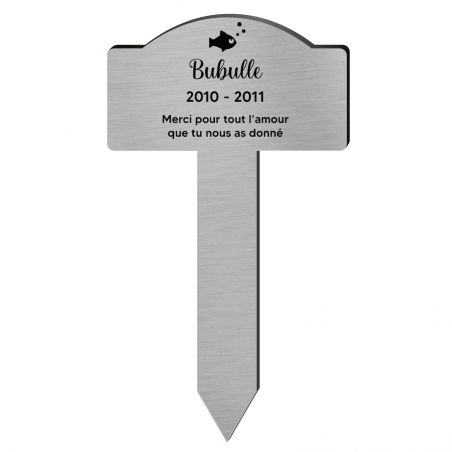 Plaque funéraire personnalisée pour poisson