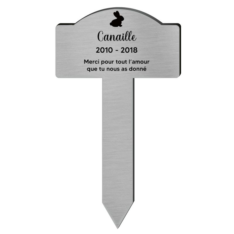 Plaque funéraire personnalisée pour lapin Plaque funéraire personnalisée pour lapin