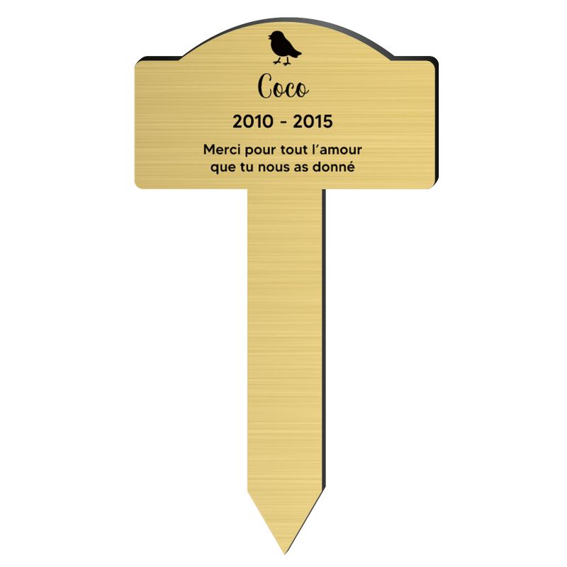 Plaque funéraire personnalisée pour oiseau Plaque funéraire personnalisée pour oiseau