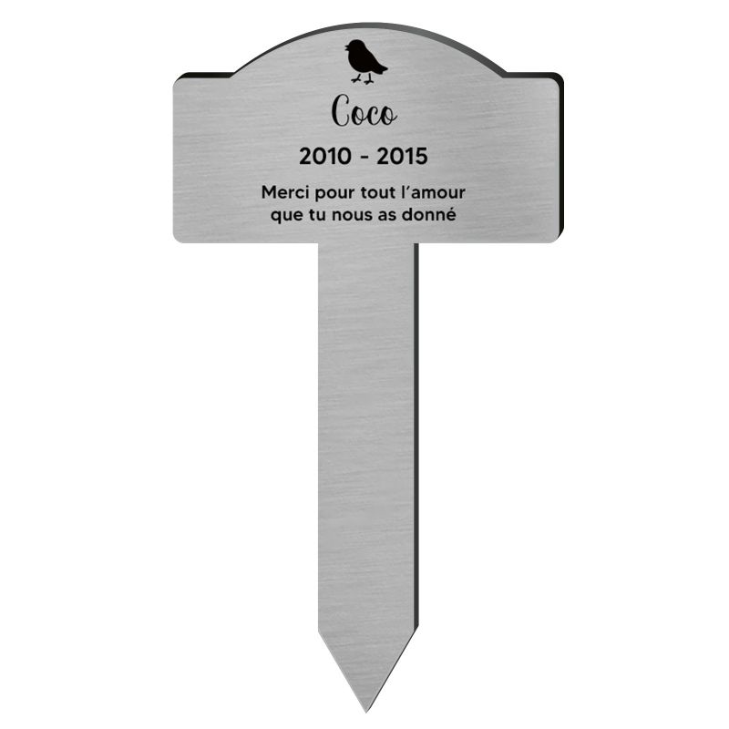 Plaque funéraire personnalisée pour oiseau Plaque funéraire personnalisée pour oiseau