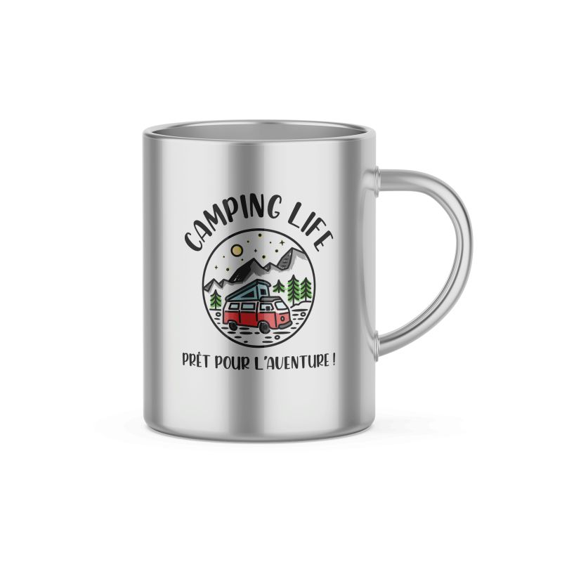 Mug Inox Camping Life - 33 cl Mug Inox Camping Life - 33 cl