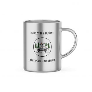 Tasse en inox idéale pour camping avec design voyage personnalisable · 20 cl Tasse en inox idéale pour camping avec design voyage personnalisable · 20 cl