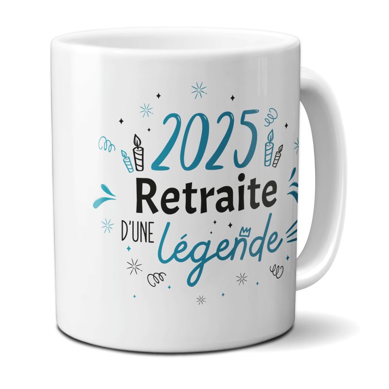Mug Retraite 2025 - Retraite d'une légende - 33 cl, céramique - Imprimé en France Mug Retraite 2025 - Retraite d'une légende - 33 cl, céramique - Imprimé en France