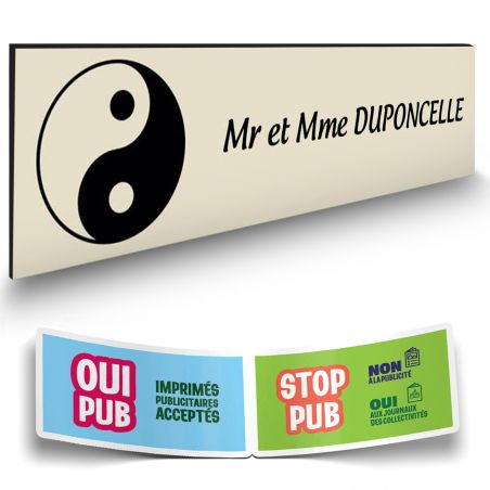Plaque de boîte aux lettres Decayeux - YIN YANG | 1 ligne
