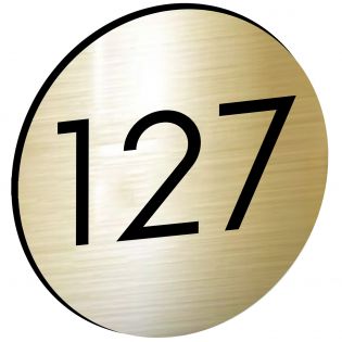 Numéro chambre d'hôtel Rond9 cm - Gravure laser - 8 couleurs