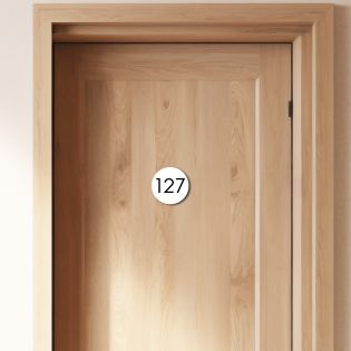 Numéro chambre d'hôtel Rond9 cm - Gravure laser - 8 couleurs