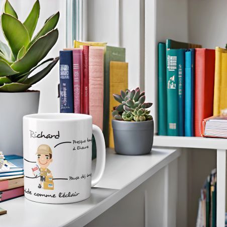 Mug personnalisé métier humour pour collègue | Métiers - Professions - 33 cl, Céramique - Imprimé en France