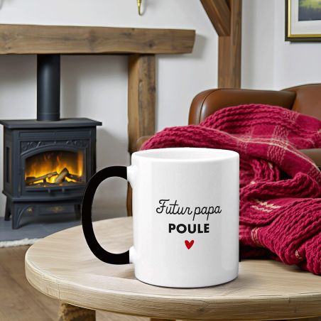 Mug magique surprise thermoréactif personnalisable avec photo échographie · Cadeau annonce grossesse - 33 cl, Céramique - Imprim