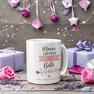 mugs et tasses à café : Mug personnalisable en céramique - Meilleure Belle Sœur - 33 cl, Céramique - Imprimé en France